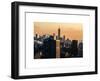 Cityscape Manhattan at Sunset in Winter-Philippe Hugonnard-Framed Art Print