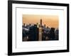 Cityscape Manhattan at Sunset in Winter-Philippe Hugonnard-Framed Art Print