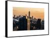 Cityscape Manhattan at Sunset in Winter-Philippe Hugonnard-Framed Stretched Canvas