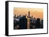 Cityscape Manhattan at Sunset in Winter-Philippe Hugonnard-Framed Stretched Canvas