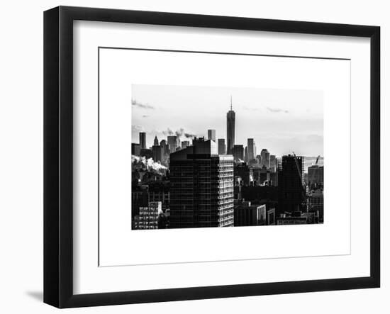 Cityscape Manhattan at Sunset in Winter-Philippe Hugonnard-Framed Art Print