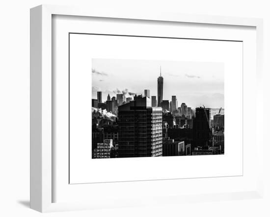 Cityscape Manhattan at Sunset in Winter-Philippe Hugonnard-Framed Art Print