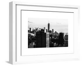 Cityscape Manhattan at Sunset in Winter-Philippe Hugonnard-Framed Art Print