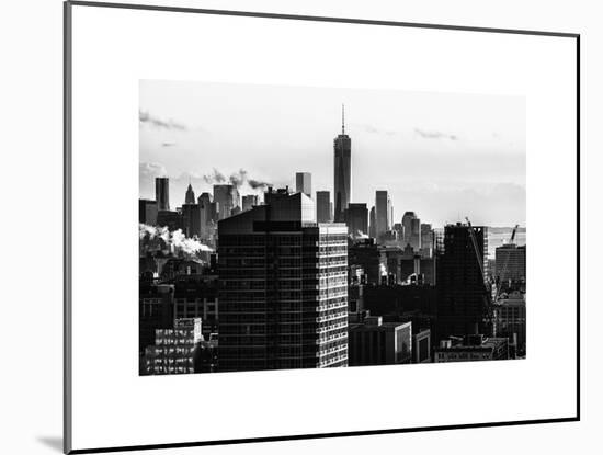 Cityscape Manhattan at Sunset in Winter-Philippe Hugonnard-Mounted Art Print