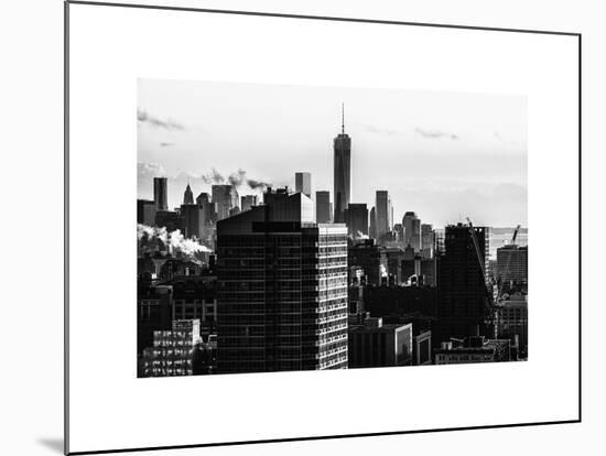 Cityscape Manhattan at Sunset in Winter-Philippe Hugonnard-Mounted Art Print