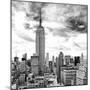 Cityscape Manhattan, Black and White Photography, Empire State Building, Urban Landscape, New York-Philippe Hugonnard-Mounted Art Print