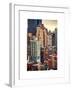 Cityscape Manhattan Buildings at Sunset-Philippe Hugonnard-Framed Premium Giclee Print