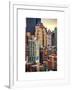 Cityscape Manhattan Buildings at Sunset-Philippe Hugonnard-Framed Art Print