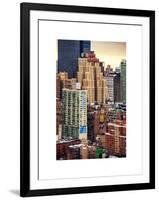 Cityscape Manhattan Buildings at Sunset-Philippe Hugonnard-Framed Art Print