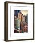 Cityscape Manhattan Buildings at Sunset-Philippe Hugonnard-Framed Art Print