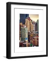 Cityscape Manhattan Buildings at Sunset-Philippe Hugonnard-Framed Art Print