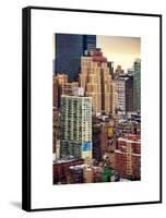 Cityscape Manhattan Buildings at Sunset-Philippe Hugonnard-Framed Stretched Canvas