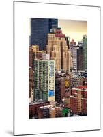Cityscape Manhattan Buildings at Sunset-Philippe Hugonnard-Mounted Art Print