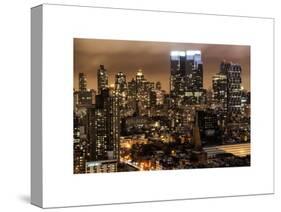Cityscape Manhattan by Night-Philippe Hugonnard-Stretched Canvas