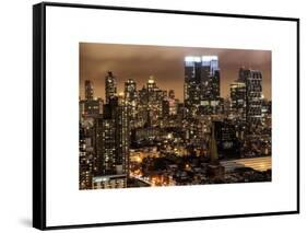 Cityscape Manhattan by Night-Philippe Hugonnard-Framed Stretched Canvas