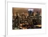 Cityscape Manhattan by Night-Philippe Hugonnard-Framed Art Print