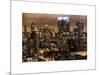 Cityscape Manhattan by Night-Philippe Hugonnard-Mounted Art Print