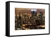 Cityscape Manhattan by Night-Philippe Hugonnard-Framed Stretched Canvas