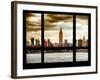 Cityscape Midtown Manhattan with the Empire State Building at Sunset-Philippe Hugonnard-Framed Photographic Print