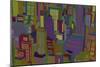 Cityscape Night-Yoni Alter-Mounted Giclee Print