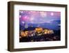 Cityscape of Athens at Night, Greece-neirfy-Framed Photographic Print