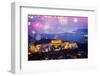 Cityscape of Athens at Night, Greece-neirfy-Framed Photographic Print