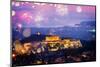 Cityscape of Athens at Night, Greece-neirfy-Mounted Photographic Print