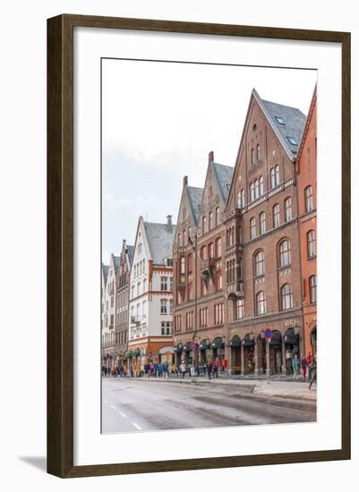 Cityscape of Bergen, Norway-Pavlo Kolotenko-Framed Photographic Print