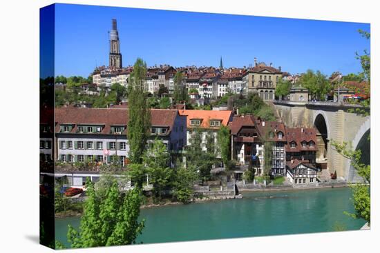 Cityscape of Bern and Aare River, Switzerland-felker-Stretched Canvas