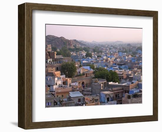 Cityscape of Blue Houses in the Blue City, Jodphur, Rajasthan, India-Keren Su-Framed Photographic Print