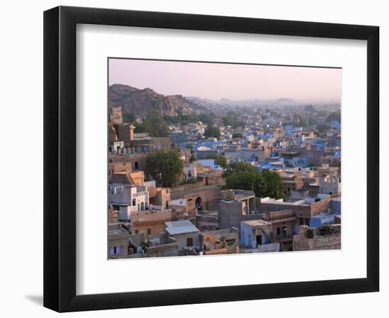 Cityscape of Blue Houses in the Blue City, Jodphur, Rajasthan, India-Keren Su-Framed Photographic Print