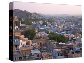 Cityscape of Blue Houses in the Blue City, Jodphur, Rajasthan, India-Keren Su-Stretched Canvas