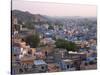 Cityscape of Blue Houses in the Blue City, Jodphur, Rajasthan, India-Keren Su-Stretched Canvas