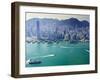 Cityscape of Central, Hong Kong's Main Financial District, Hong Kong Island, and Victoria Harbour, -Amanda Hall-Framed Photographic Print