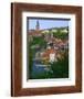 Cityscape of Cesky Krumlov, Vltava River, Czech Republic-Keren Su-Framed Photographic Print