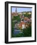 Cityscape of Cesky Krumlov, Vltava River, Czech Republic-Keren Su-Framed Photographic Print