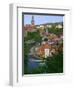 Cityscape of Cesky Krumlov, Vltava River, Czech Republic-Keren Su-Framed Photographic Print