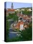 Cityscape of Cesky Krumlov, Vltava River, Czech Republic-Keren Su-Stretched Canvas