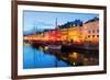 Cityscape of Copenhagen at a Summer Night-SergiyN-Framed Photographic Print