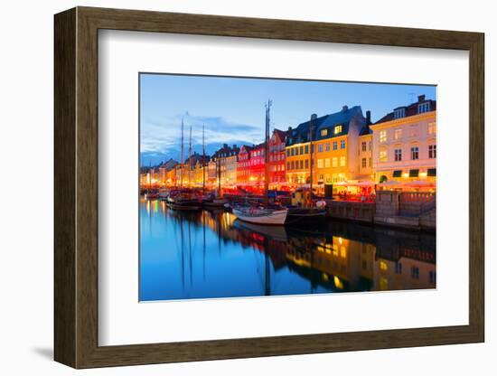 Cityscape of Copenhagen at a Summer Night-SergiyN-Framed Photographic Print