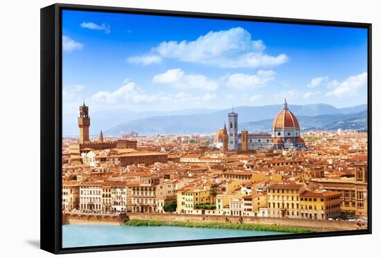 Cityscape of Florence-SerrNovik-Framed Stretched Canvas