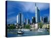 Cityscape of Frankfurt, Germany-Peter Adams-Stretched Canvas