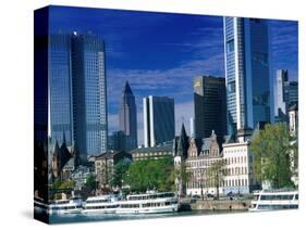 Cityscape of Frankfurt, Germany-Peter Adams-Stretched Canvas