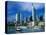 Cityscape of Frankfurt, Germany-Peter Adams-Stretched Canvas