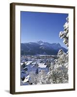 Cityscape of Garmisch-Partenkirchen, Werdenfelser Land, Bavaria, Germany-Katja Kreder-Framed Photographic Print