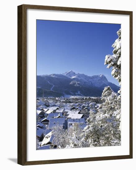 Cityscape of Garmisch-Partenkirchen, Werdenfelser Land, Bavaria, Germany-Katja Kreder-Framed Photographic Print