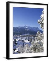 Cityscape of Garmisch-Partenkirchen, Werdenfelser Land, Bavaria, Germany-Katja Kreder-Framed Photographic Print