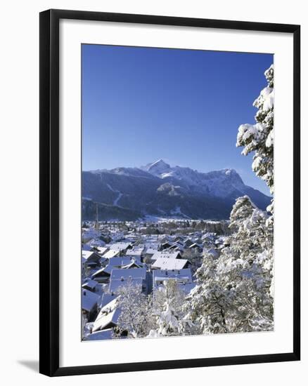 Cityscape of Garmisch-Partenkirchen, Werdenfelser Land, Bavaria, Germany-Katja Kreder-Framed Photographic Print