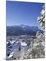 Cityscape of Garmisch-Partenkirchen, Werdenfelser Land, Bavaria, Germany-Katja Kreder-Mounted Photographic Print