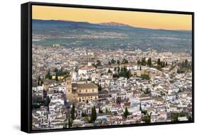 Cityscape of Granada Including the Iglesia Del Salvador, Granada, Andalucia, Spain-Chris Hepburn-Framed Stretched Canvas